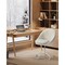Modern Vanity Desk Chair with Wheels Armless Swivel Chair Height Adjustable Soft Cushion Seat for Home Office Bedroom Study Use
